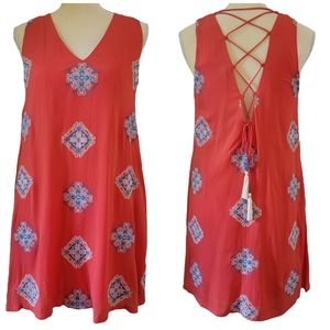 Miss Me Coral Sleeveless Mini Dress NWT Size M